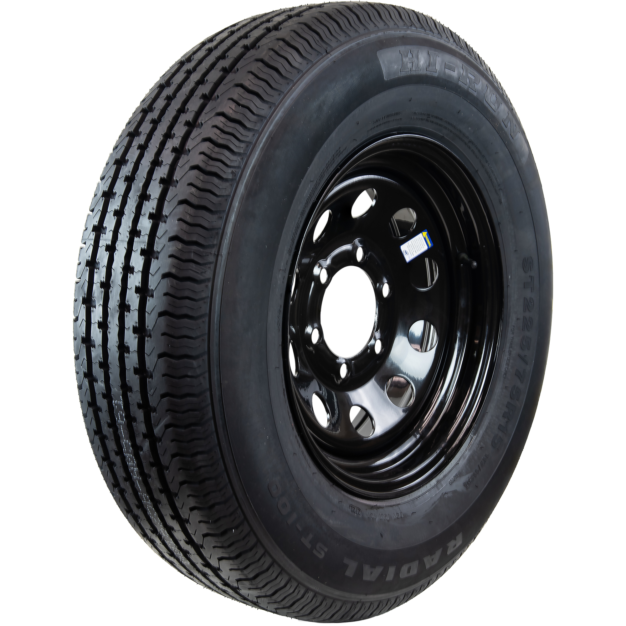 HIRUN, Highway Trailer Tire Assembly, Radial, Black Mod, Tire Size